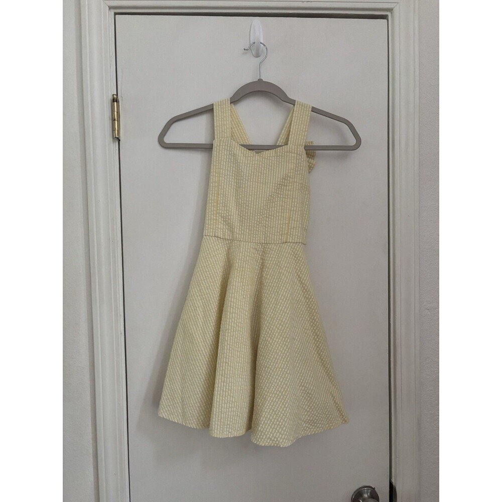 Rare Editions Seersucker Yellow Sundress Size 6x Girls